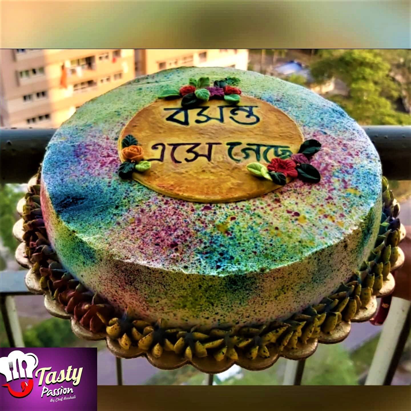 Colourful Holi Cake | Holi colors, Colorful cakes, Holi